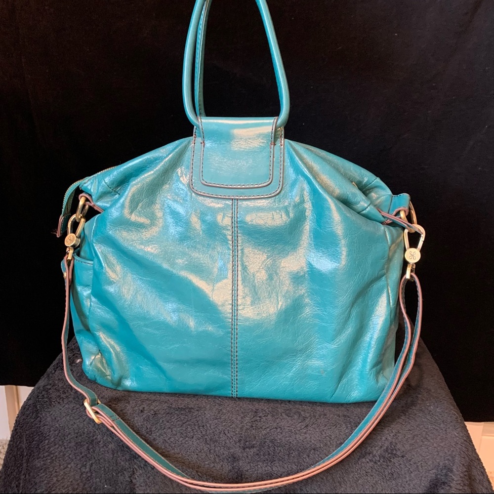 HOBO Teal Leather Satchel